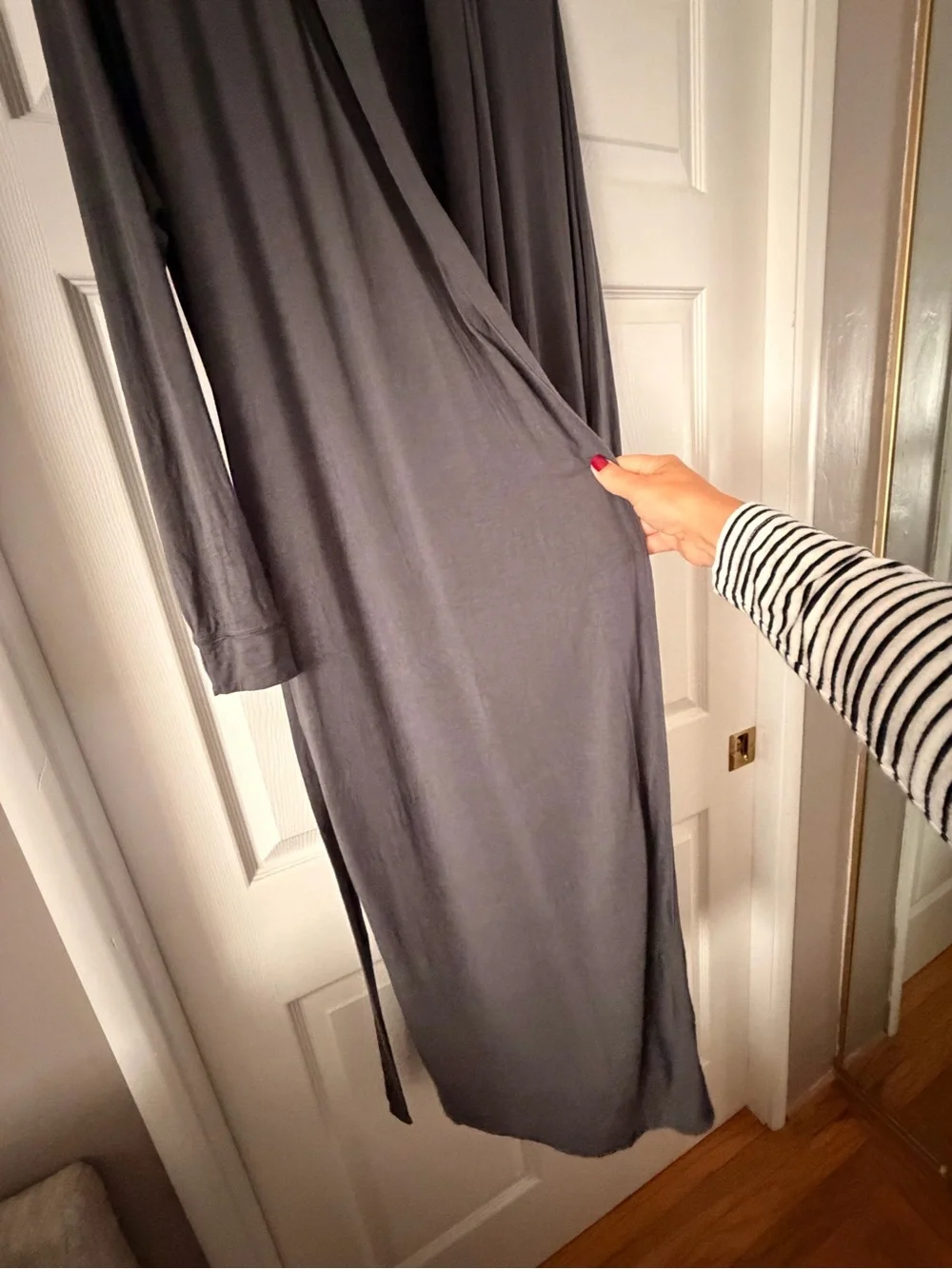NAADAM EUC Charcoal Gray Modal Robe #457